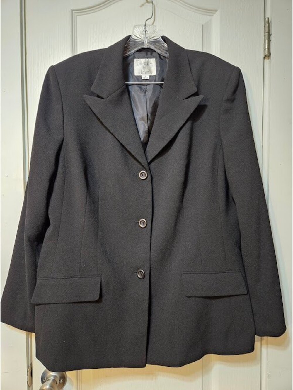 Collections by Le Suit Black Blazer Size 18 Classic Career Power Dressing